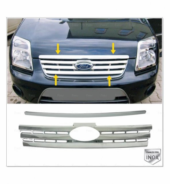FAMS OTO AKSESUAR Ford Connect Krom Ön Panjur 2 prç. 2009-2014 P. Çelik