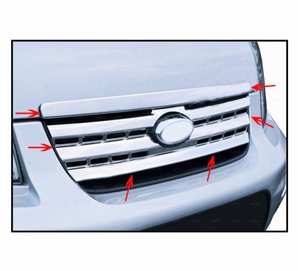 FAMS OTO AKSESUAR Ford Connect Krom Ön Panjur 2 prç. 2009-2014 P. Çelik - 2