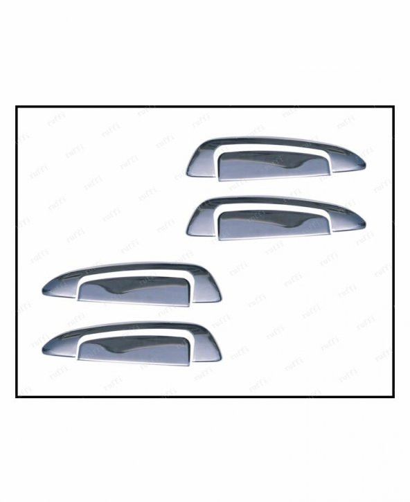 FAMS OTO AKSESUAR Fiat Linea Krom Kapı Kolu 4 Kapı 8 Parça 2007 ve üzeri Paslanmaz Çelik (Çerçeveli) - 2