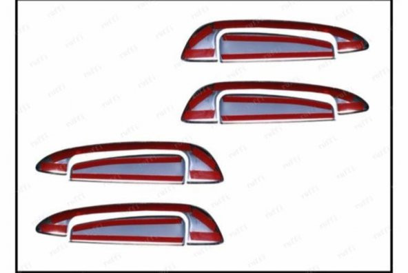 FAMS OTO AKSESUAR Fiat Linea Krom Kapı Kolu 4 Kapı 8 Parça 2007 ve üzeri Paslanmaz Çelik (Çerçeveli) - 3