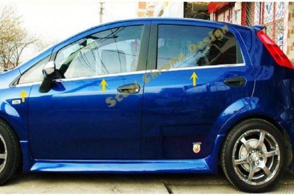 FAMS OTO AKSESUAR Fiat Grande Punto Krom Cam Çıtası 6 prç. 2006 Üzeri P. Çelik - 2