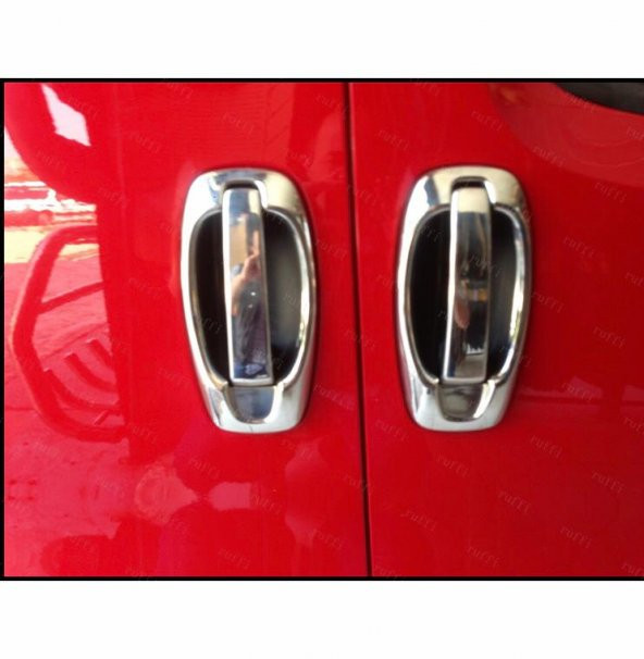 FAMS OTO AKSESUAR Fiat Fiorino Kapı Kolu+Çerçeve 4 Kapı 8 Parça 2008 ve üzeri Paslanmaz Çelik - 2