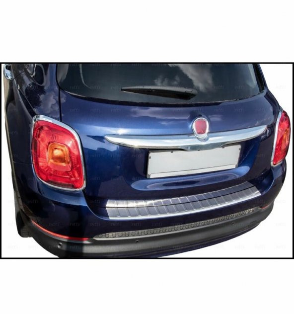 FAMS OTO AKSESUAR Fiat 500X Krom Arka Tampon Üstü Koruma 2014 ve üzeri Paslanmaz Çelik