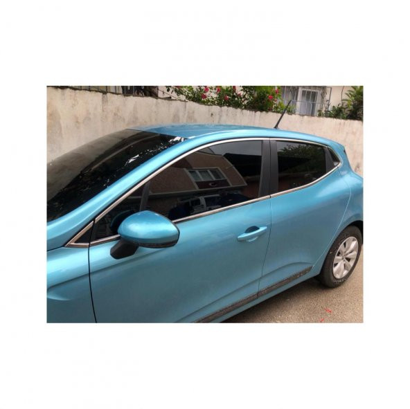 FAMS OTO AKSESUAR Renault Clio 5 Krom Cam Çerçevesi 12 parça 2020 ve üzeri Paslanmaz Çelik - Resim 2