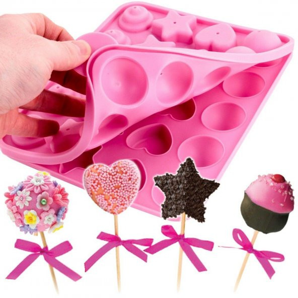 SİLİKON CAKEPOPS KALIBI DESENLİ