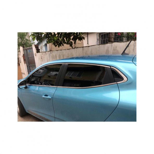 FAMS OTO AKSESUAR Renault Clio 5 Krom Cam Çerçevesi 12 parça 2020 ve üzeri Paslanmaz Çelik - Resim 3