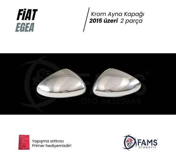 FAMS OTO AKSESUAR Fiat EGEA Krom Ayna Kapağı 2 parça PASLANMAZ ÇELİK 2015 üzeri - Resim 2