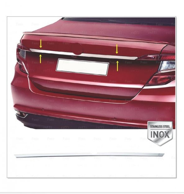 FAMS OTO AKSESUAR Fiat Egea Krom Bagaj Çıtası 2015 Üzeri P. Çelik (Sedan)