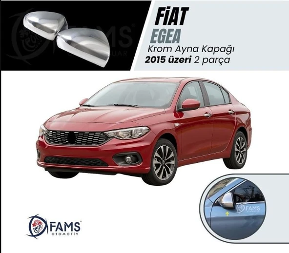FAMS OTO AKSESUAR Fiat EGEA Krom Ayna Kapağı 2 parça PASLANMAZ ÇELİK 2015 üzeri ürün görseli