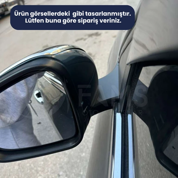 FAMS OTO AKSESUAR Fiat EGEA Krom Ayna Kapağı 2 parça PASLANMAZ ÇELİK 2015 üzeri - Resim 5