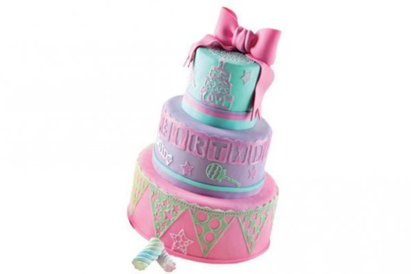 SİLİKON DANTEL ŞABLON(HAPY BIRTHDAY)SİLİKOMART - 2