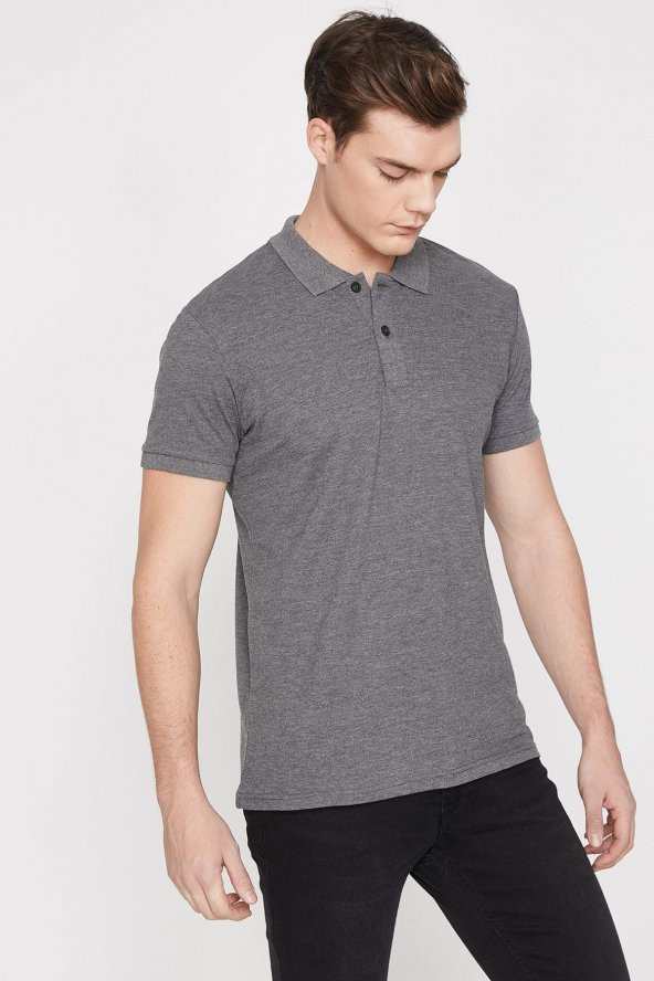 Erkek Mavi Polo Yaka T-Shirt 9YAM12133LK - 3