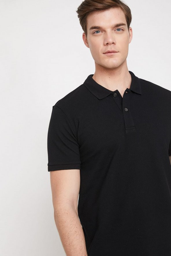 Erkek Mavi Polo Yaka T-Shirt 9YAM12133LK - 7
