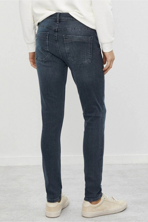 Erkek Jean Pantolon Indigo - 4