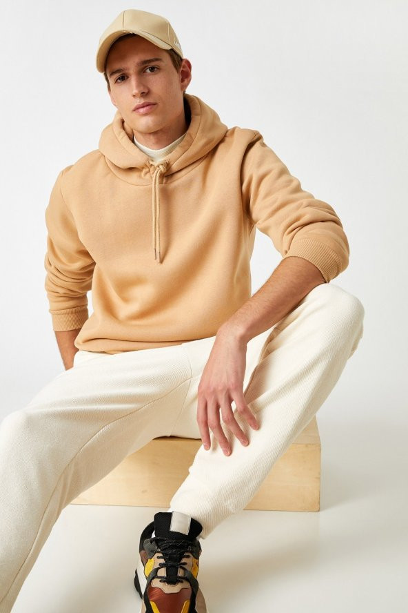 Basic Kapşonlu Sweatshirt