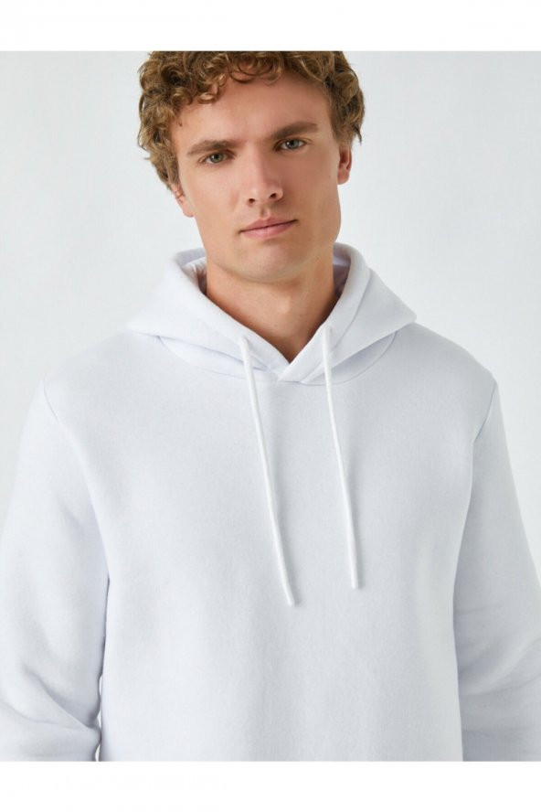 Basic Kapşonlu Sweatshirt - 6