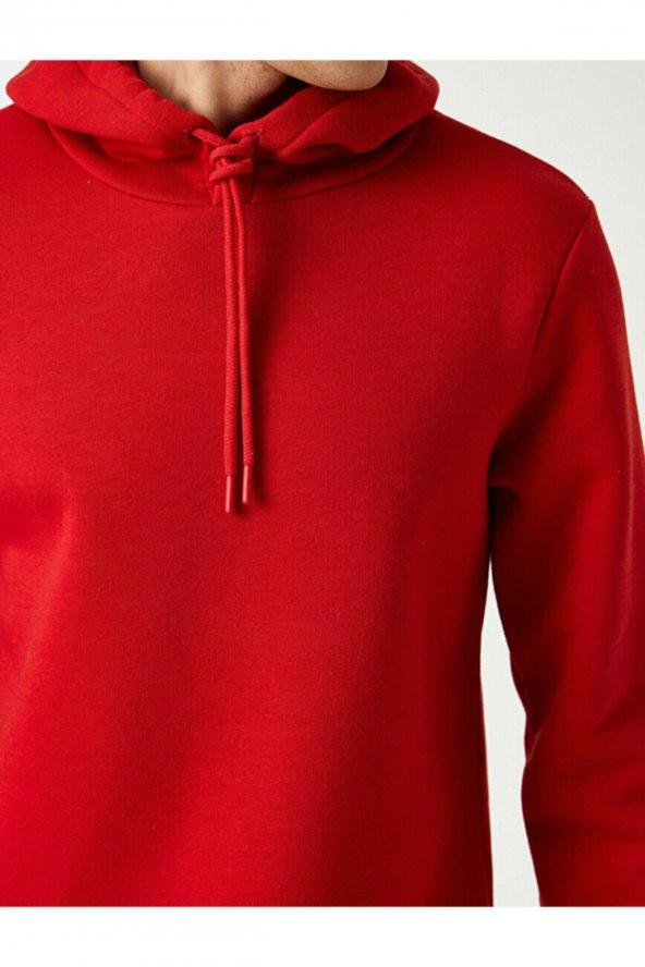 Basic Kapşonlu Sweatshirt - 11