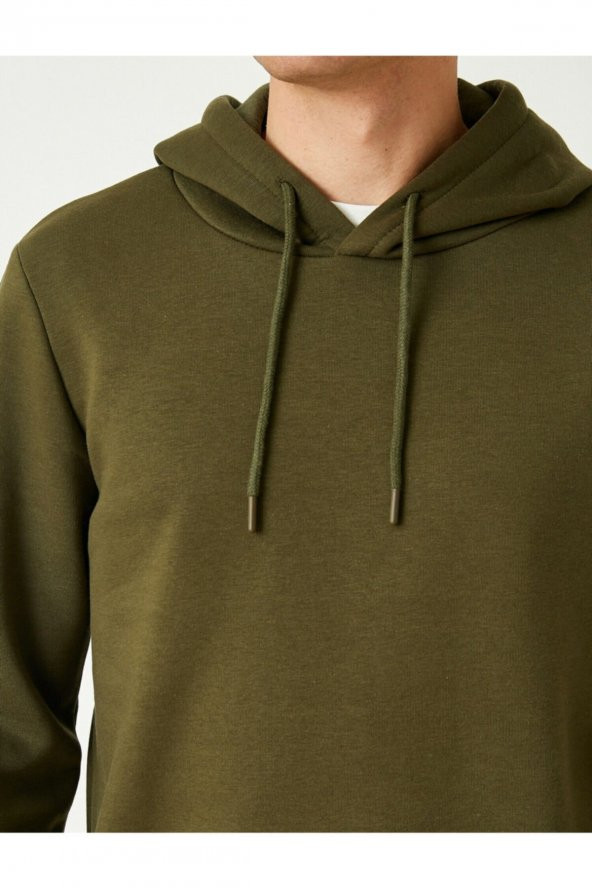 Basic Kapşonlu Sweatshirt - 12