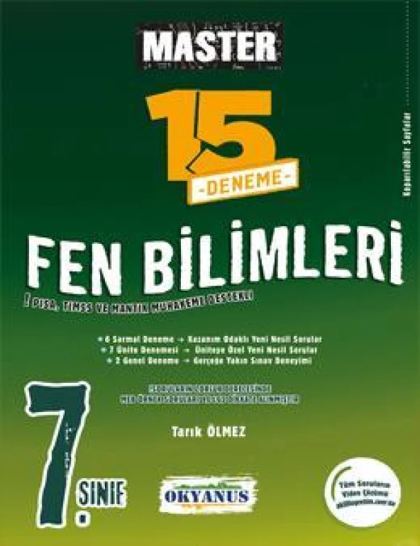 OKYANUS 7.SINIF FEN BİLİMLERİ MASTER 15 DENEME