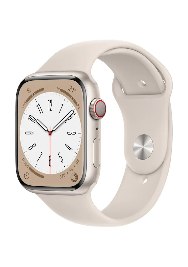 Apple Watch Series 8 GPS 45mm Yıldız Işığı Alüminyum Kasa ve Spor Kordon Akıllı Saat - 2