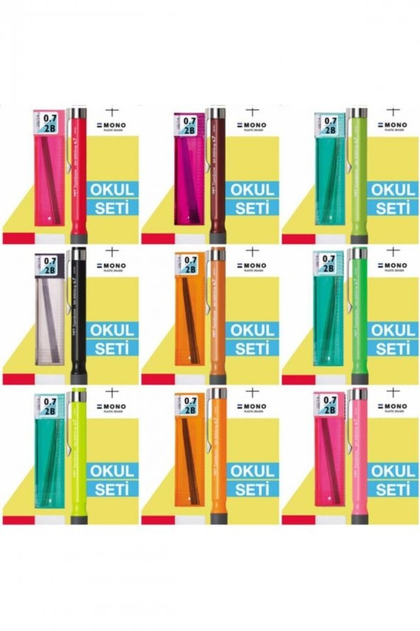 Tombow Sh-300 Versatil Uçlu Kalem Seti 0.7 (Neon Sarı)