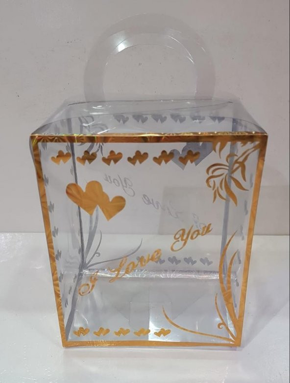 KUTU ASETAT ALTIN DESEN 10 AD.11*13CM