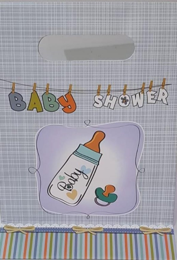 ÇANTA KARTON BABY SHOWER  10 ADET