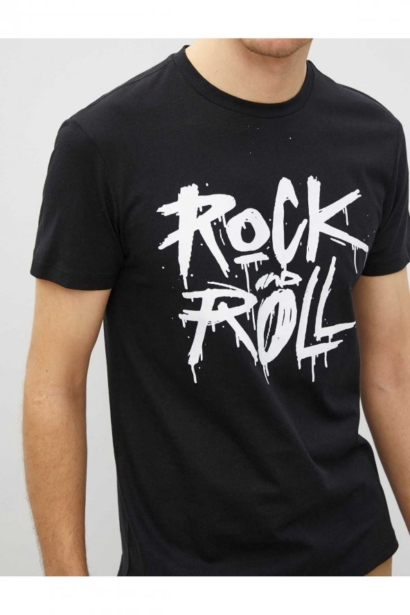 Erkek T-shirt Siyah 1yam11827lk - 5