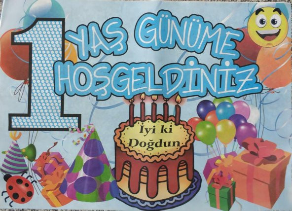 BEZ AFİŞ 1 YAŞ MAVİ - 1