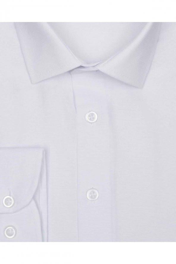 Slim Fit Armür Desenli Erkek Gömlek - 6