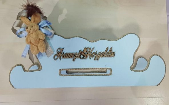 KIZAK ŞEKİLLİ AHŞAP BEBEK SEPETİ