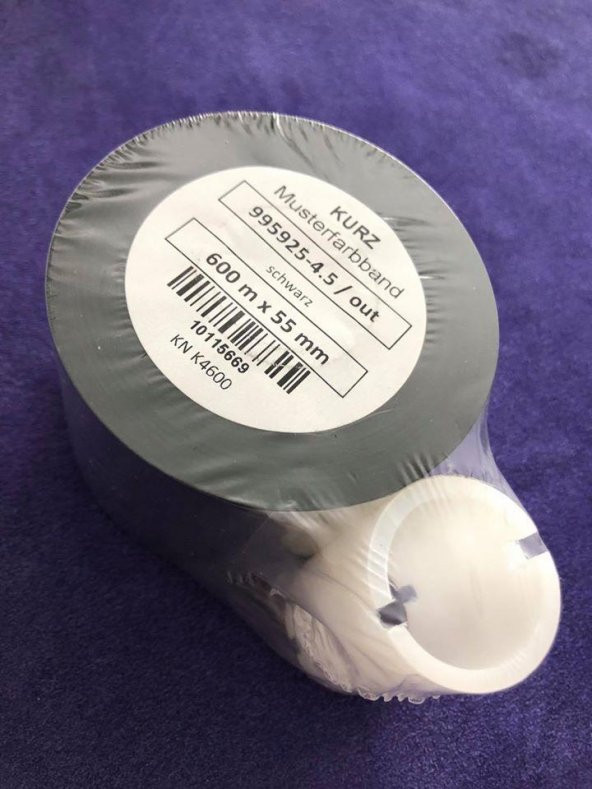 Kurz 995925-4.5 / Out Siyah Wax Ribon 600m x 55mm - Termal Transfer Baskı Kağıdı Wax Ribbon - 5