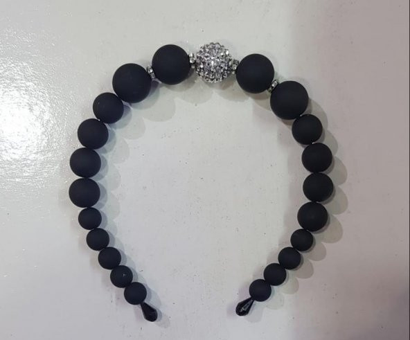 TAÇ MAT TAŞLI SİYAH ürün görseli