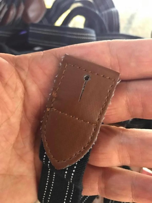 Düğmeli Tarz Derili Pantolon Askı 10 Adet - Çocuk Yetişkin Pantolon Askı - 3
