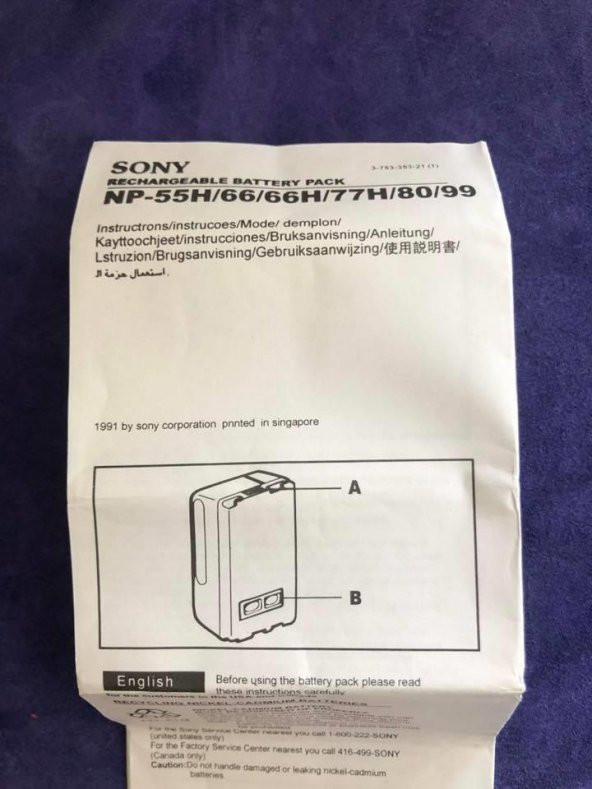 Sony NP-77H 6V 2400mAh Batarya - Sony Video Kamera Bataryası - 5