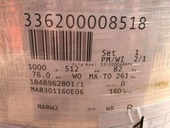 Beyaz Renk Duvar Kağıdı 1000 Metre 512 mm 160g/m2 - 4