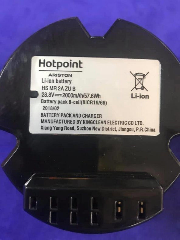 Hotpoint Ariston HS MR 2A ZU B 28,8v 2000 mAh Li-on Süpürge Makinası Bataryası - 2