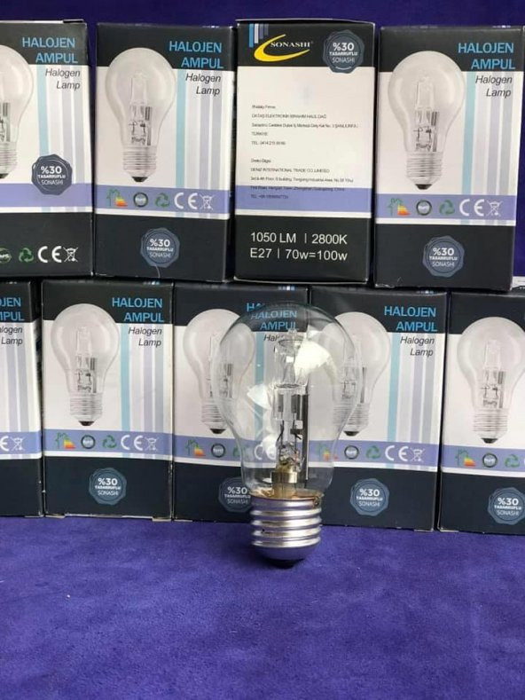 Halojen Ampul E27 100Watt (70w=100w )Tasarruflu Lamba - 2