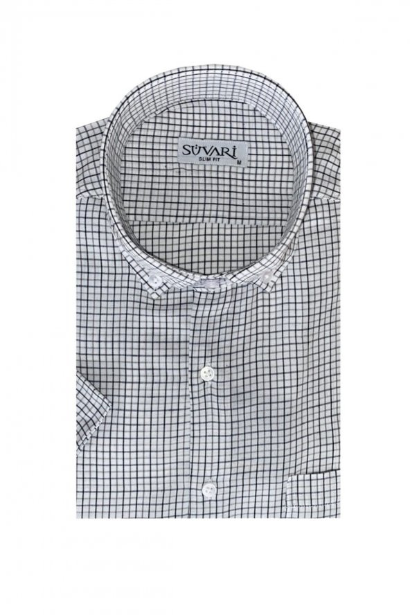 Bol Kesim Kısa Kollu Siyah Erkek Gömlek - 3