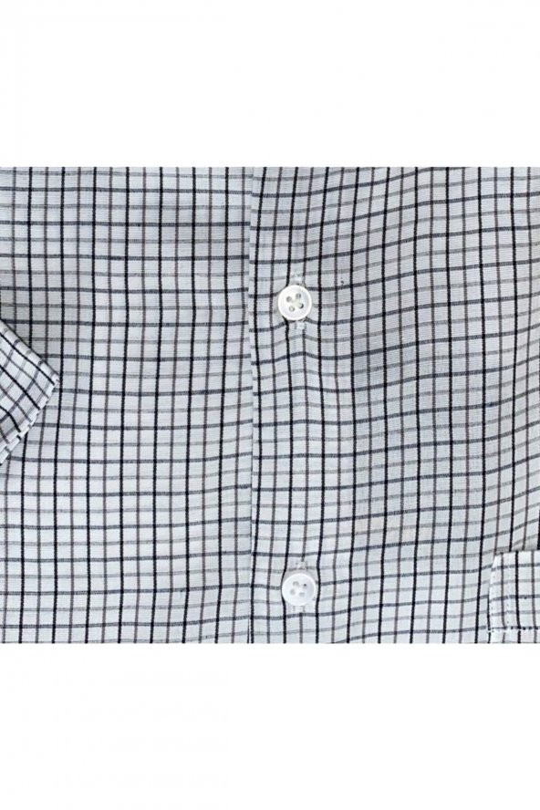 Bol Kesim Kısa Kollu Siyah Erkek Gömlek - 4