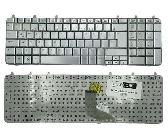 Hp Pavilion DV7-1260ET,DV7-1260US Uyumlu Laptop Klavye Gümüş TR - 1