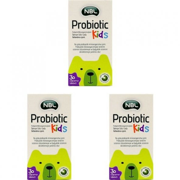 Probiotic Kids 30 Çiğneme Tableti-3 Adet
