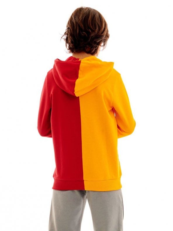 Galatasaray Orijinal Sarı Kırmızı Kapüşonlu Çocuk Sweat Hediyelik Ahşap Kutulu - 5