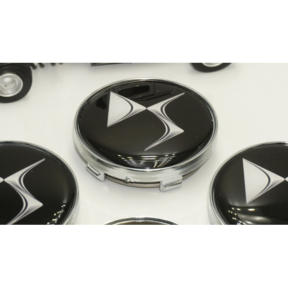 Citroen DS Logo Jant Göbeği Kapak Seti 60mm - 3