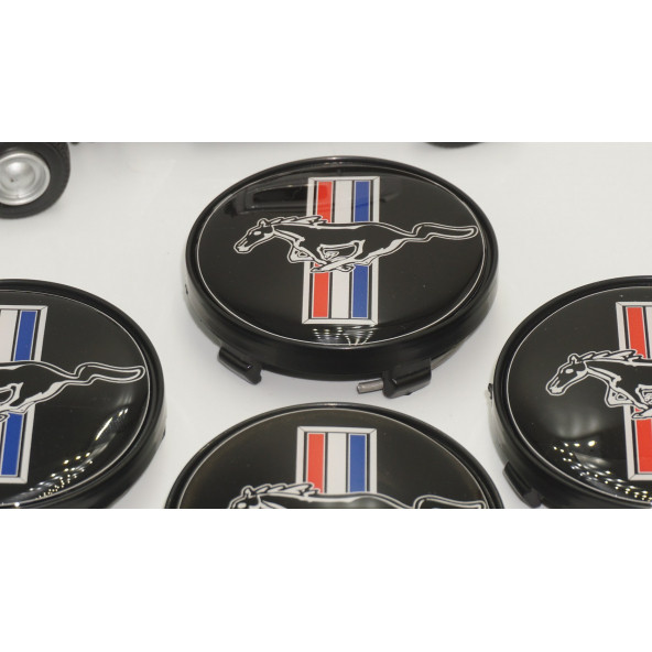Ford Mustang Koşan At Jant Göbeği Kapak Seti 60mm - 3