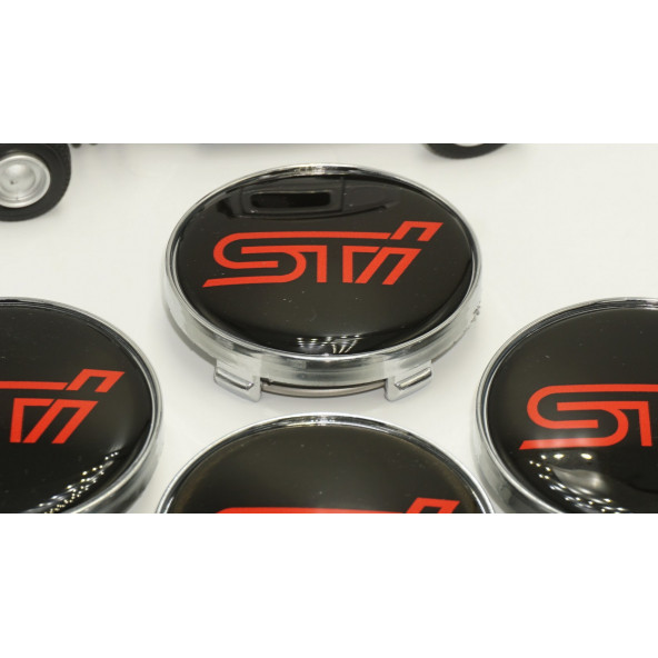 Subaru STi Jant Göbeği Kapak Seti 60mm - 3