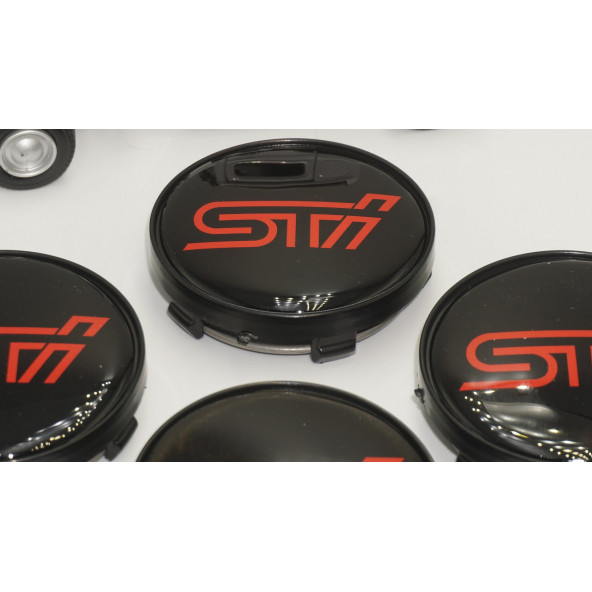 Subaru STi Jant Göbeği Kapak Seti 60mm - 3