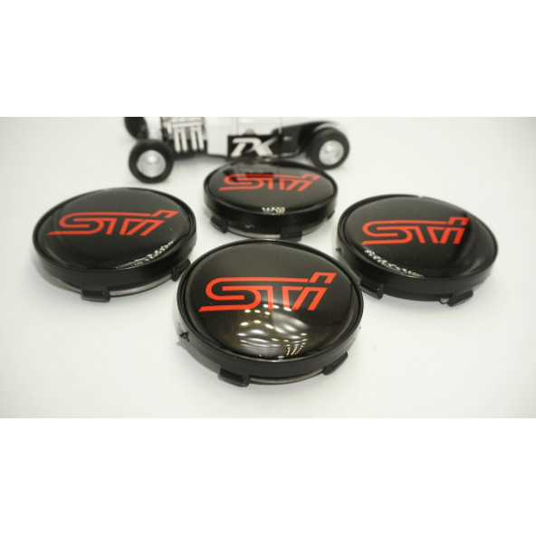 Subaru STi Jant Göbeği Kapak Seti 60mm - 4