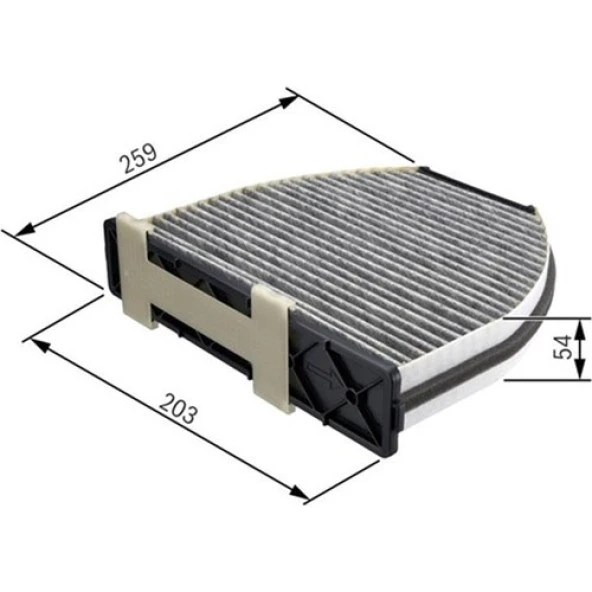 Bosch Polen Filtresi Mercedes C Seri W202-S202 C180-C200-C220-C230-C240-C280-E Seri W210-S210 1987432301