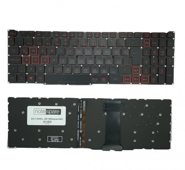Acer Nitro 5 AN515-42-R9G6 Uyumlu Laptop Klavye Işıklı Siyah TR - 1